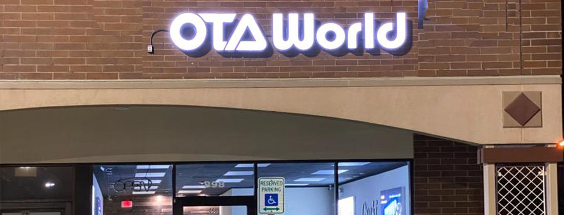 OTA World warehouse and floor at night
